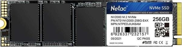 NETAC 256GB NV2000-256GB 2500- 1000MB/s M2 PCIe NVMe Gen3 Disk - Image 1