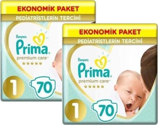 Prima Bebek Bezi Premium Care 1 Beden Yenidoğan 70 X 2 Adet 140'lı - Image 1