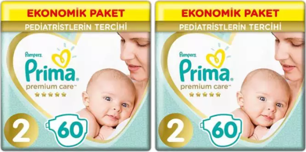 Prima Bebek Bezi Premium Care 2 Beden 120 Adet 4-8 KG - Image 1