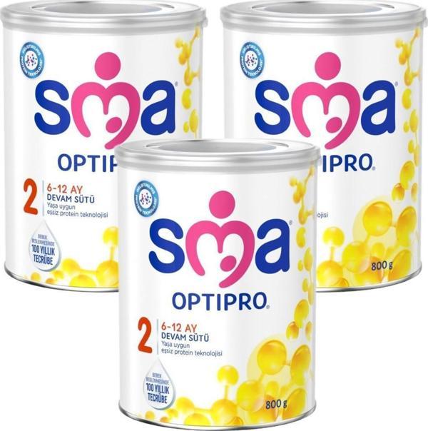 Sma Optipro 2 No 800g 6-12 Ay Bebek Devam Sütü x3 Adet - Image 1