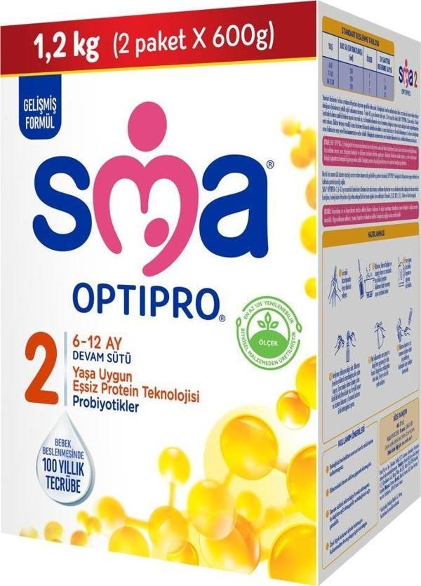 SMA Optipro Probiyotik 2 6-12 Ay Bebek Sütü 1200 Gr - Image 1