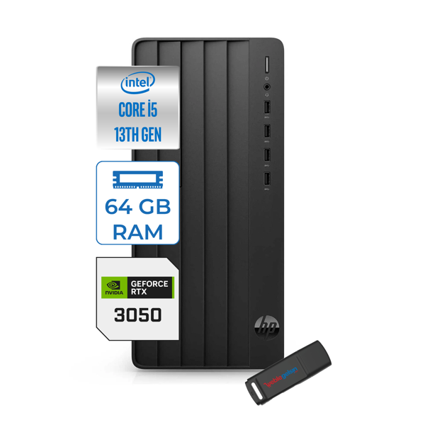 Hp 290 Pro G9 Intel I5-13400 64GB 4tb SSD 6GB/RTX3050 Freedos Masaüstü Bilgisayar RTB6JD6ESF25+ZETTAUSBBELLEK - Image 1
