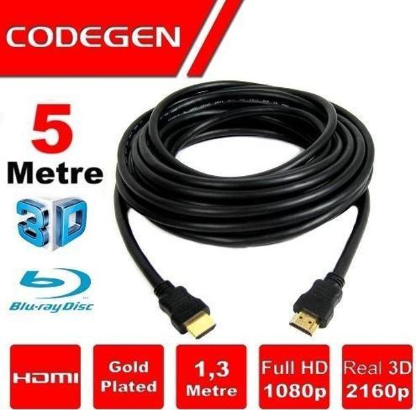 CODEGEN CPS50 5metre HDMI Görüntü Kablosu 3D Gold 1.4v 2K - Image 1