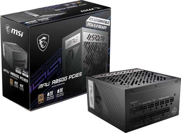 MSI 850W 80+ GOLD A850GL 12cm Fanlı PCIe5.0 Tam Modüler Power Supply - Image 1