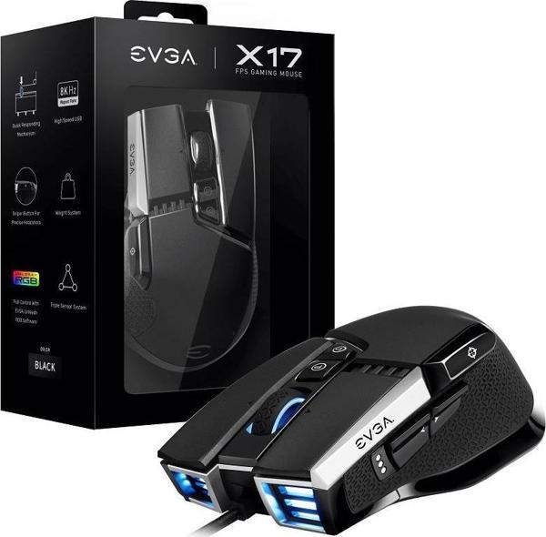 EVGA X17 KE-903-W1-17BK-K3 16000-DPI KABLOSUZ OYUNCU MOUSE - Image 1