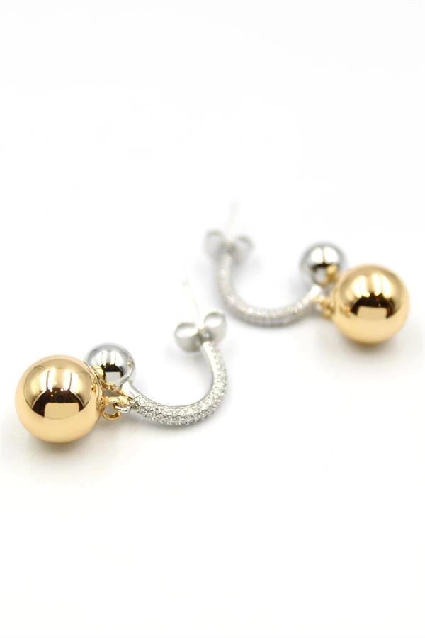 Top Halka Küpe - Altın - Image 1