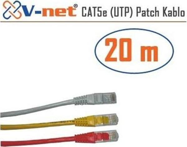 V-net CAT5e UTP 20m Patch kablosu - Image 1