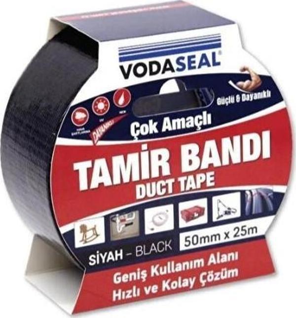Vodaseal Tamir Bandı 50mmX25m Siyah Bant - Image 1