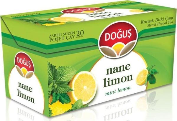 Doğuş Nane Limon Bitki Çayı Süzen Poşet 20x2gr - Image 1