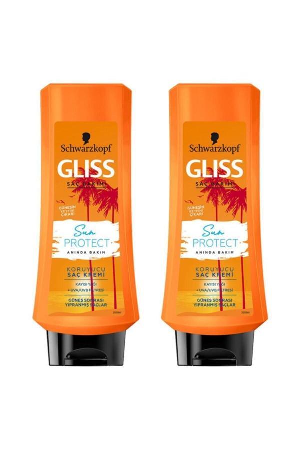 Gliss Schwarzkopf Saç Koruyucu Kremi 360 Ml.2'Li (Güneş Sonrası Yıpranmış Saçlar) - Image 1