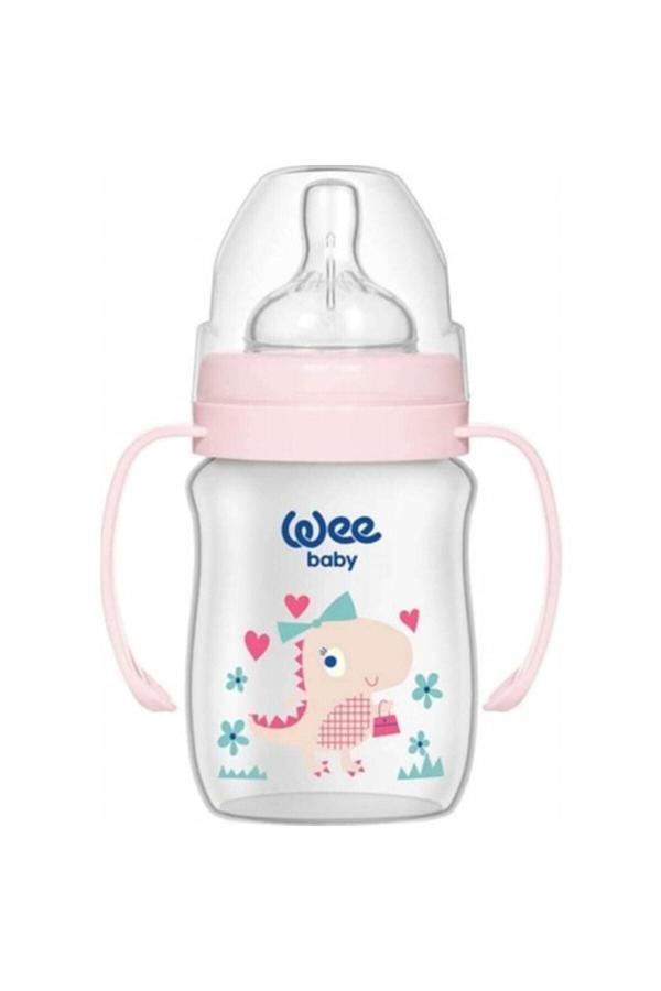 Wee Baby 137 Klasik+ Geniş Ağızlı Kulplu Pp Biberon 150 Ml Pembe - Image 1