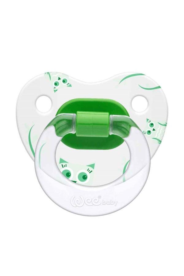 Wee Baby 833 Desenli Gövdeli Damaklı Emzik No:1 Yeşil - Image 1