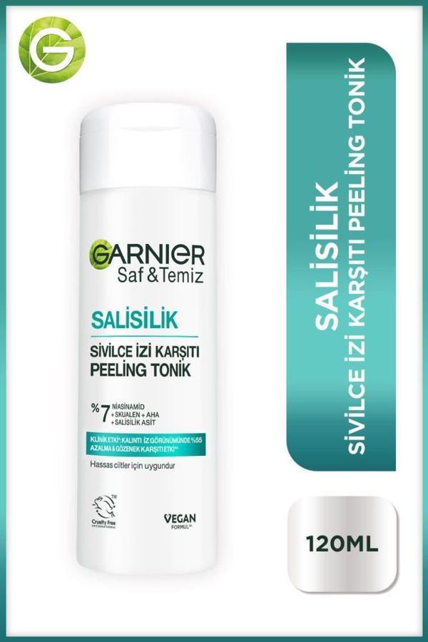 Garnier Salisilik Sivilce İzi Karşıtı Gözenek Sıkılaştırıcı Peeling Tonik (Salisilik&Niasinamid&Skualen&AHA) - Image 1