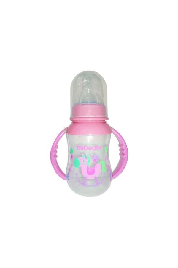 Bebedor Desenli Kulplu Biberon 125 Ml Pembe Desenli - Image 1