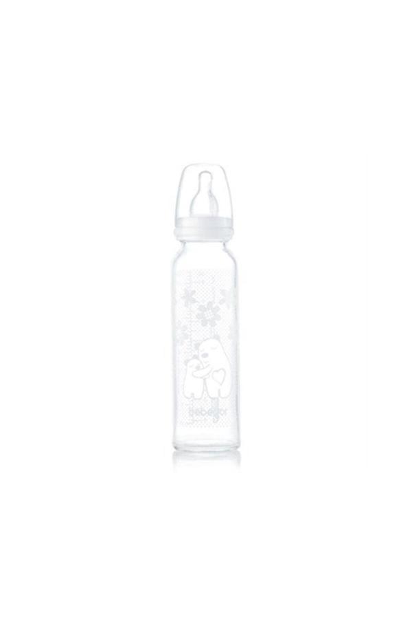 Bebedor Isıya Dayanıklı Cam Biberon 250 Ml - Beyaz - Image 1