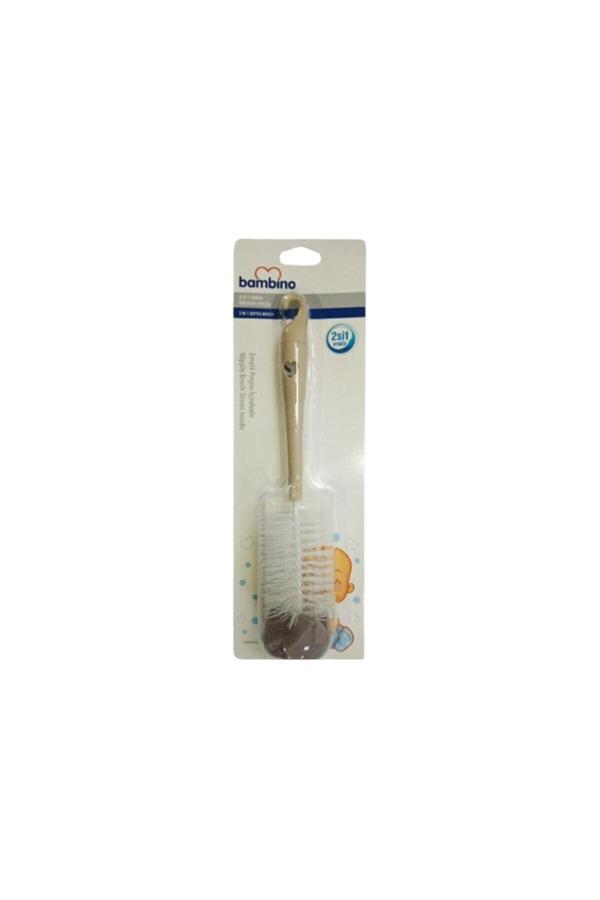 Bambino 2'Si 1 Arada Biberon Fırçası T088 - Krem Renkli - Image 1