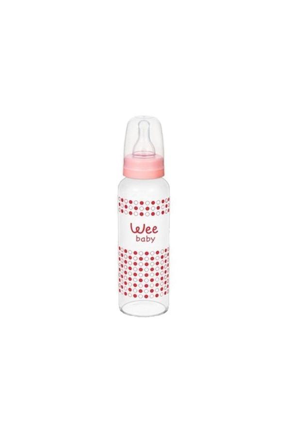 Wee Baby Isıya Dayanıklı Cam Biberon 240Ml / Pembe - Image 1