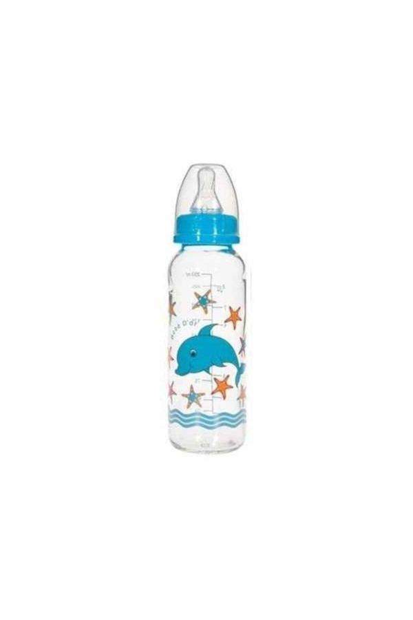 Bebedor 31302 Desenli Cam Biberon 250 Ml - Mavi - Image 1