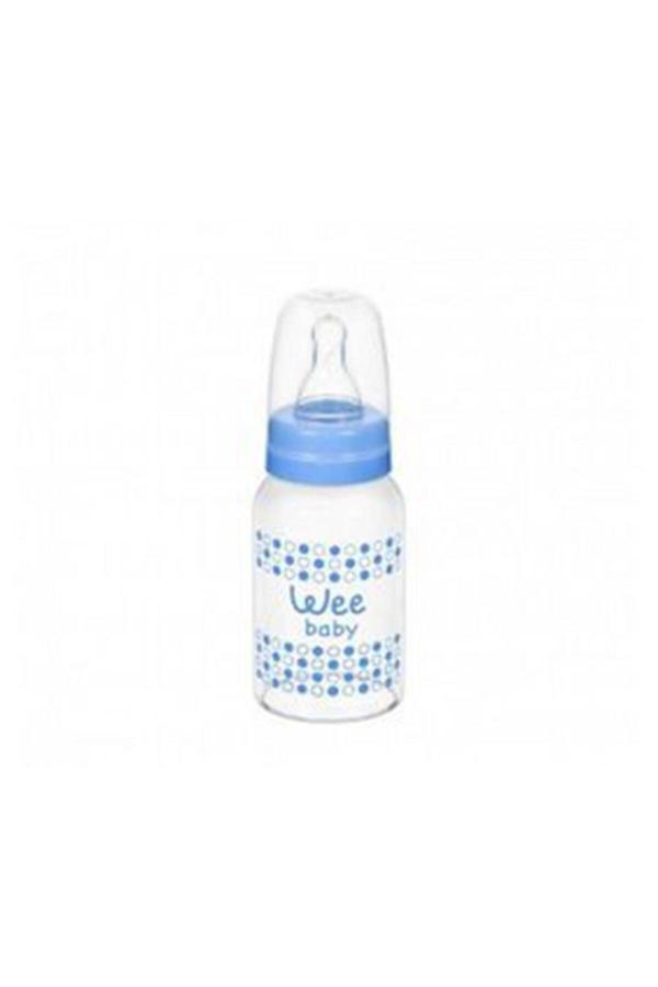 Wee Baby Isıya Dayanıklı Cam Biberon 120Ml / Mavi - Image 1