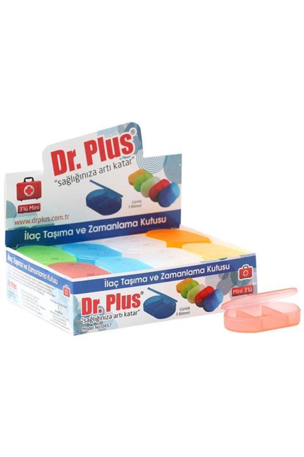 Dr Plus Mini 3'Lü Günlük Ilaç Taşıma Kutusu Tek Adet - Kırmızı - Image 1