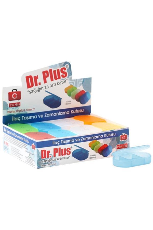 Dr Plus Mini 3'Lü Günlük Ilaç Taşıma Kutusu Tek Adet - Mavi - Image 1