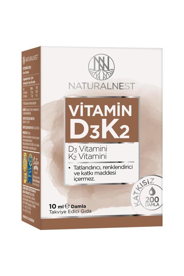 Naturalnest Vitamin D3 K2 Damla 10 Ml Takviye Edici Gıda - Image 1