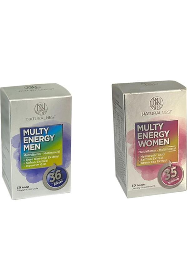 Naturalnest Multy Energy Women Men Takviye Edici Gıda 30 Tablet - Image 1