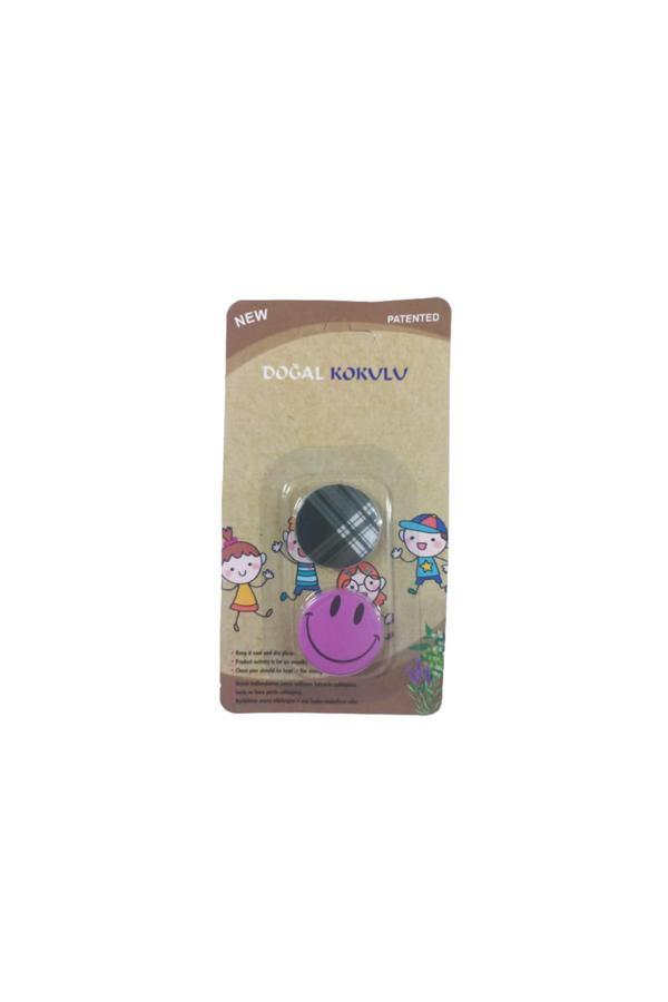 Headlice Stopper Doğal Kokulu Bit Rozeti 2 Li Siyah Ve Mor Gülen Emoji - Image 1