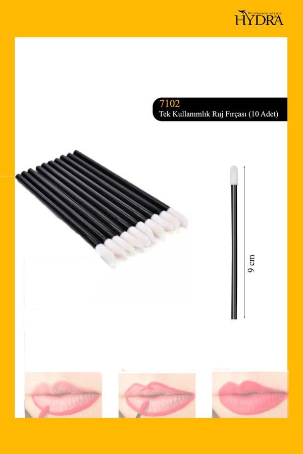 Hydra Ruj Fırçası Hd-7102 - Tek Kullanımlık , 10'Lu Paket - Image 1