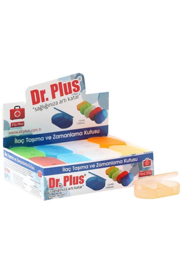 Dr Plus Mini 3'Lü Günlük Ilaç Taşıma Kutusu Tek Adet - Sarı - Image 1