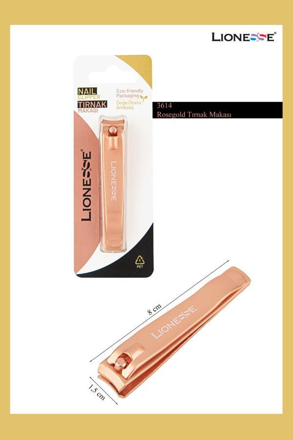 Lionesse Rosegold Tırnak Makası 3614 - Ergonomik Tasarım , El Ve Ayak Için Uygun , Büyük Tırnak Makası - Image 1