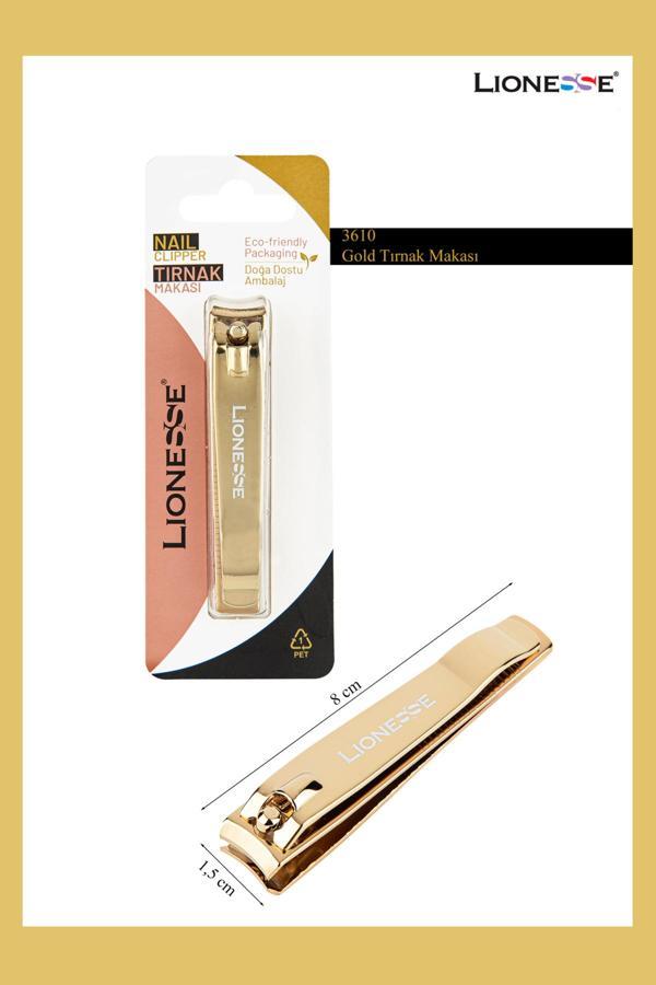 Lionesse Gold Tırnak Makası 3610 - Ergonomik Tasarım , El Ve Ayak Için Uygun , Büyük Tırnak Makası - Image 1