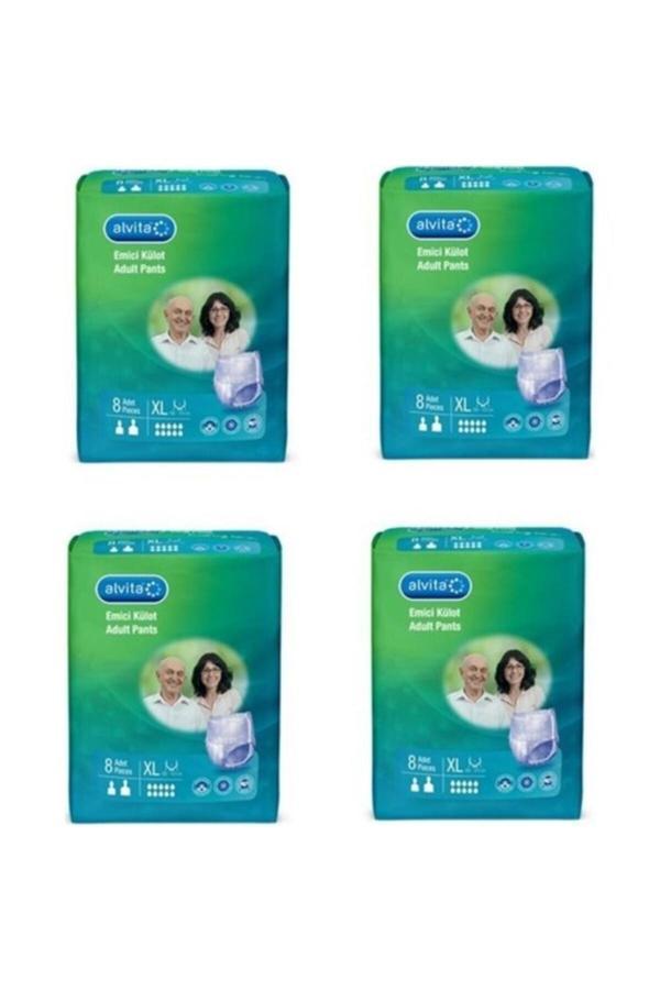 Alvita Emici Külot Xl 8Li Hasta Bezi 4 Paket (32 Adet) - Image 1