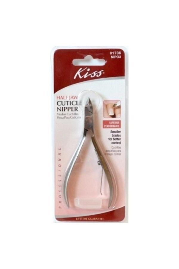Kiss Cuticle Nipper Half Jaw - Manikür Tırnak Eti Makası 01736 - Image 1
