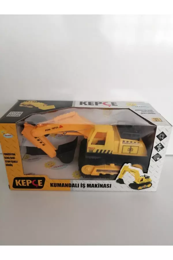 Duman Oyuncak Uzaktan Kumandalı Pilli Işıklı Iş Makinası Kepçe - Image 1