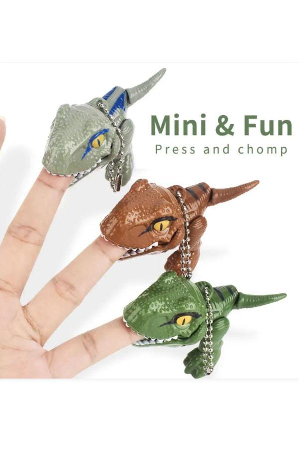 Lrs Store Hareketli Parmak Isıran Dinozar T-Rex Figür Anahtarlık Snap Squad Jurassic Word Kaliteli 1 Adet - Image 1
