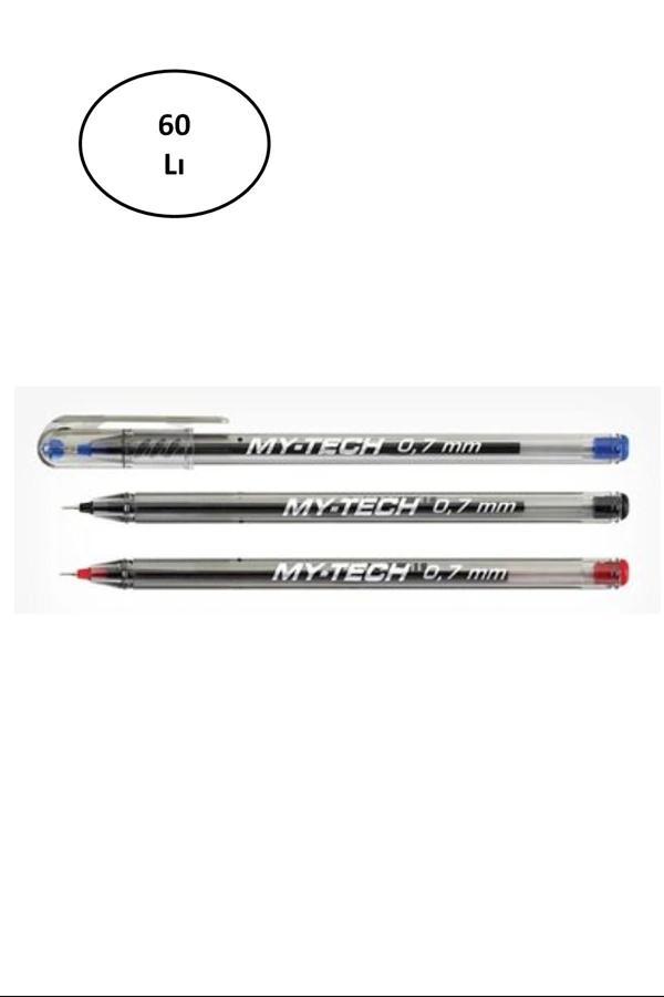 Pensan 0,7 Mm My-Tech Tükenmez Kalem Renkli 60'lı - Image 1