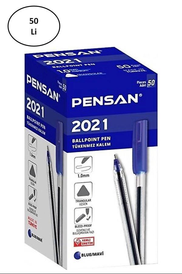 Pensan Tükenmez Kalem Pe2021 Mavi 50'li - Image 1