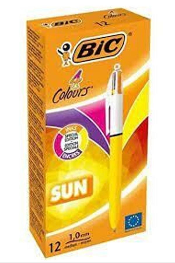 Bic Tükenmez Kalem Büro Bic Sun 982871 4 Renk 12'li - Image 1