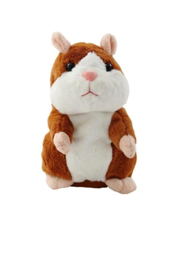 Kahraman Oyuncak Konuşan Hamster Hareketli Açık Kahve Parlak Tüylü 16Cm - Image 1