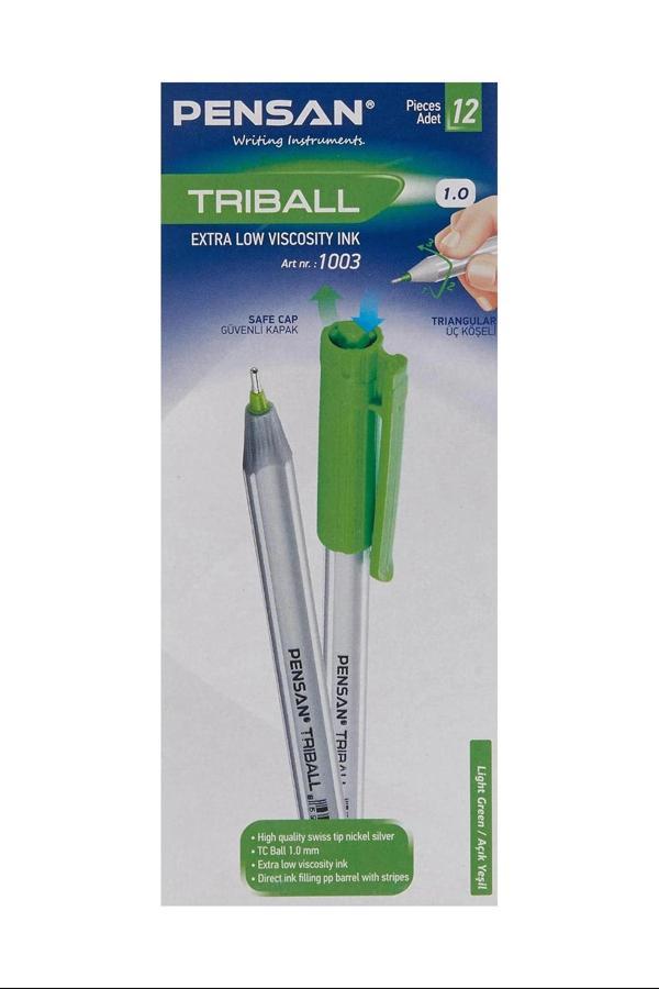 Pensan Trıball Tükenmez Kalem Açık Yeşil 12.Li - Image 1