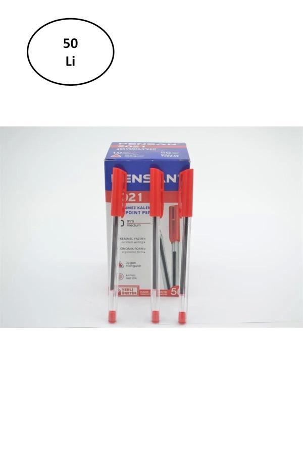 Pensan 2021 Tükenmez Kalem Kırmızı 1.0 Mm 50'li - Image 1