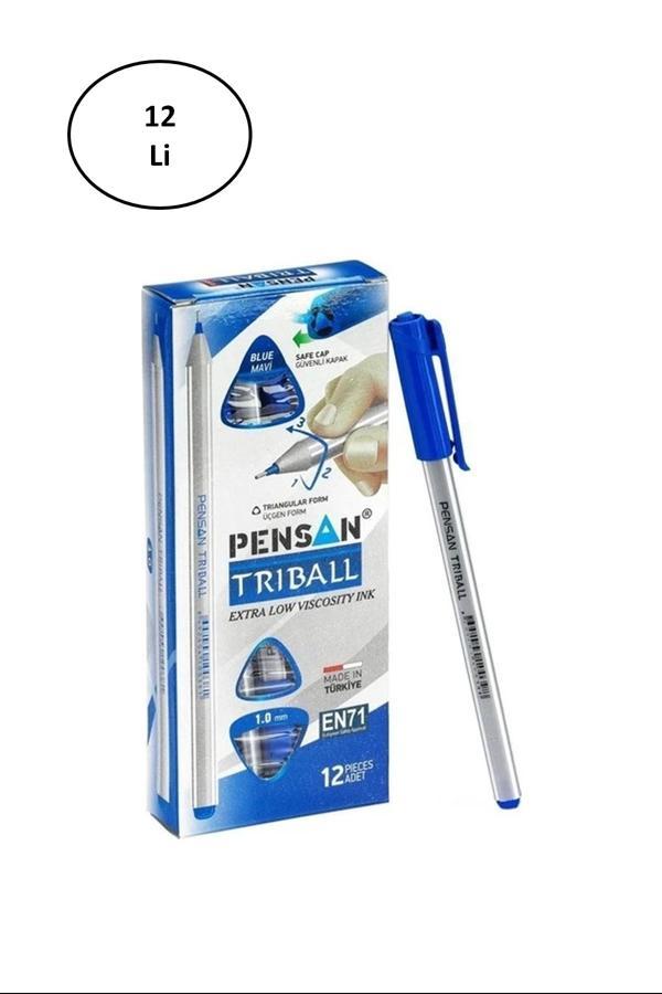 Pensan Triball Tükenmez Kalem 1 Mm Mavi 12'li - Image 1