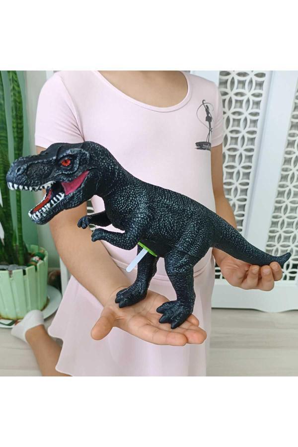 Lrs Store Süper Gerçekci T-Rex Figür Sesli, Yumuşak Dokunuş Büyük Boy 39 Cm Dinozor Figür Oyuncak Trex - Image 1