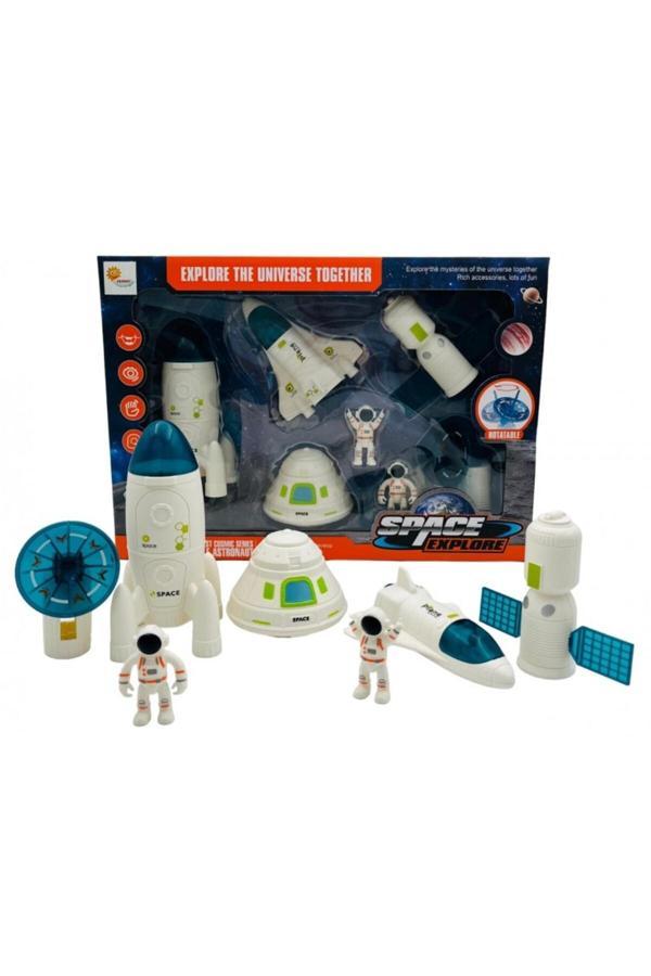 Lrs Store Evreni Keşfet Uzay Oyuncak Seti Uydu Mekik Astronot Kapsül Toplam 7 Parça - Image 1