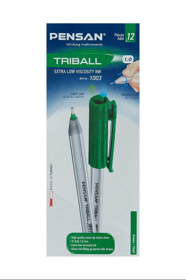 Pensan Trıball Tükenmez Kalem Yeşil 12.Li 1 mm - Image 1