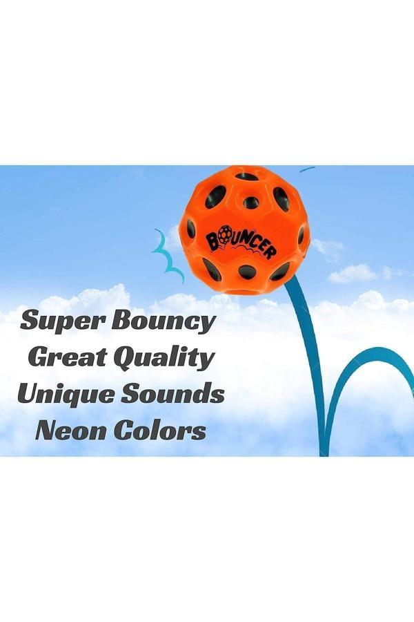 Lrs Store 2 Adet Yükseğe Zıplayan Delikli Bouncer Ball Space Ball Süper Uzay Topu 6 Cm Caplı - Image 1