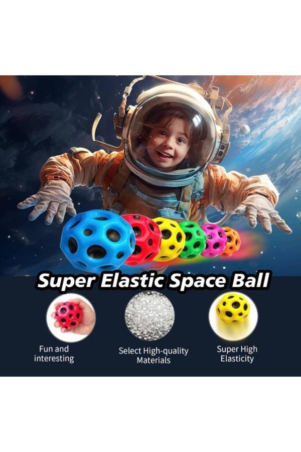 Lrs Store Yükseğe Zıplayan Delikli Bouncer Ball Space Ball Süper Uzay Topu 1 Adet Ay Top Moon Ball - Image 1