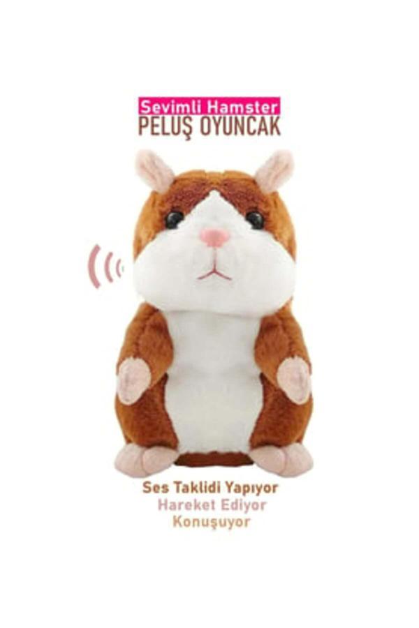 Çelik Misan Grup Talking Hamster Ses Taklidi Yapan Sevimli Fare Peluş Oyuncak - Image 1