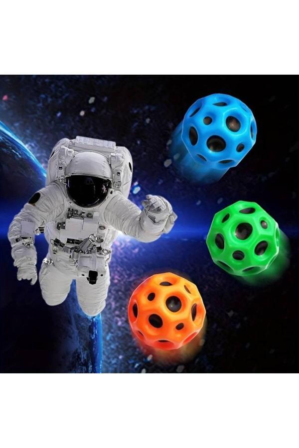 Lrs Store 2 Adet Süper Yükseğe Zıplayan Delikli Bouncer Ball Space Ball Uzay Topu Moon Ball - Image 1